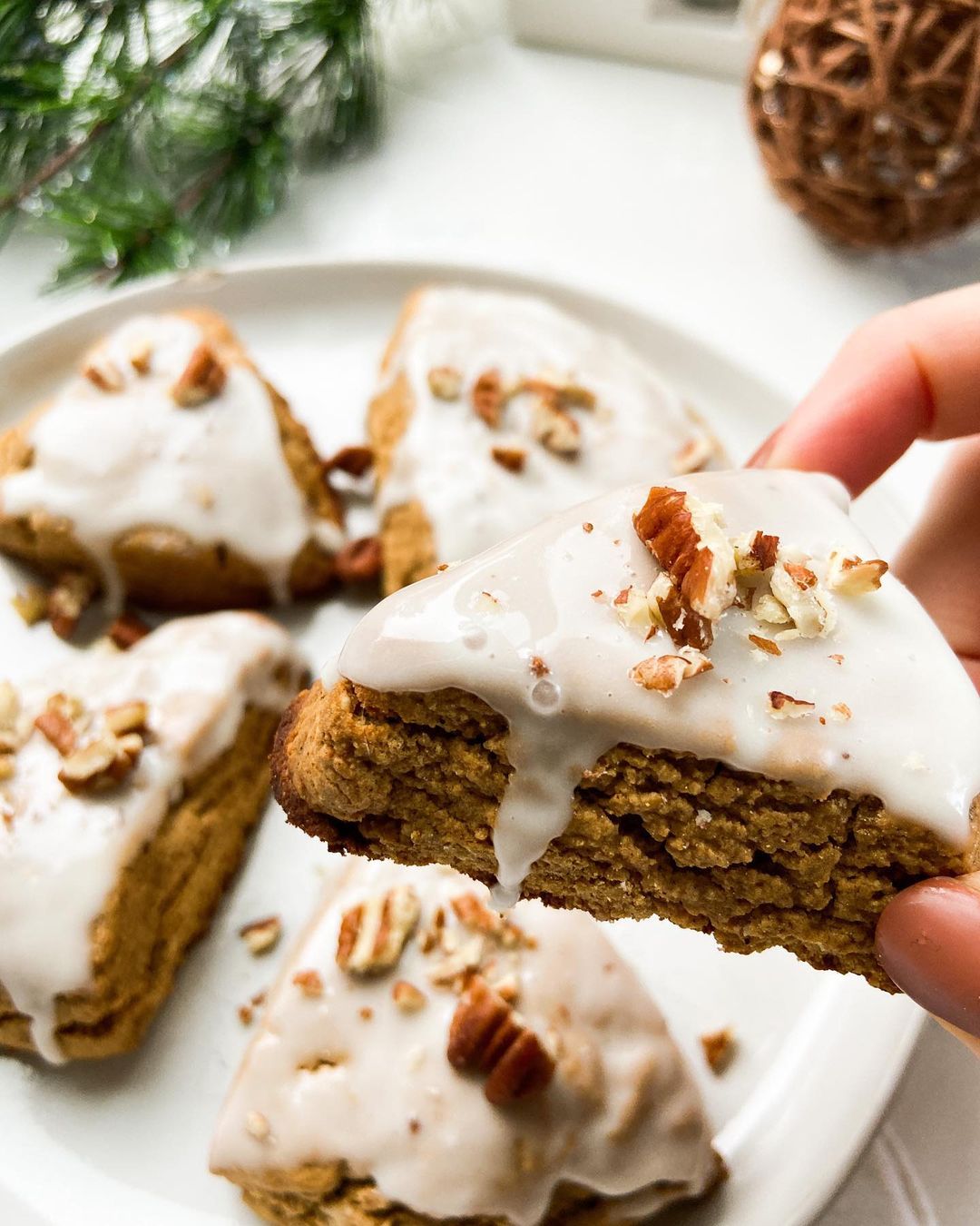 GLAZED GINGERBREAD SCONES