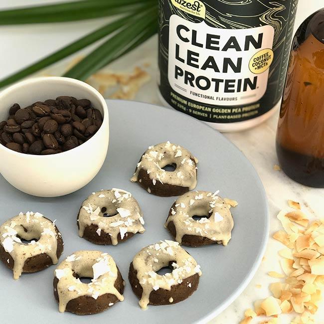 PRE-WORKOUT COFFEE COCONUT MCT PROTEIN DONUTS