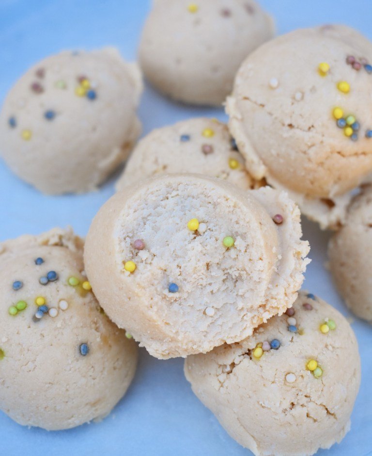 No Bake Protein Cake Batter Balls