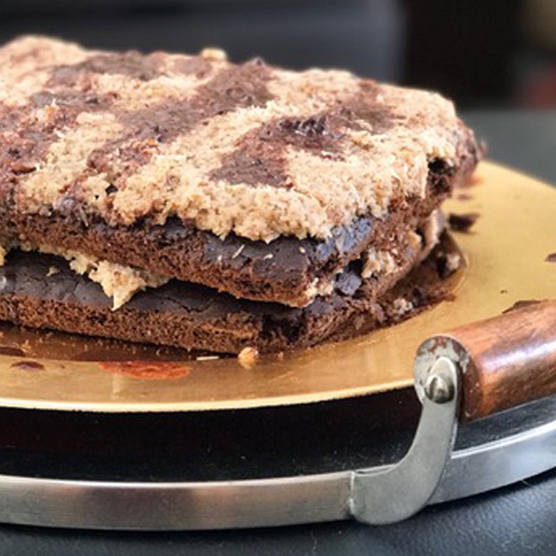 Vegan German Chocolate Protein Cake
