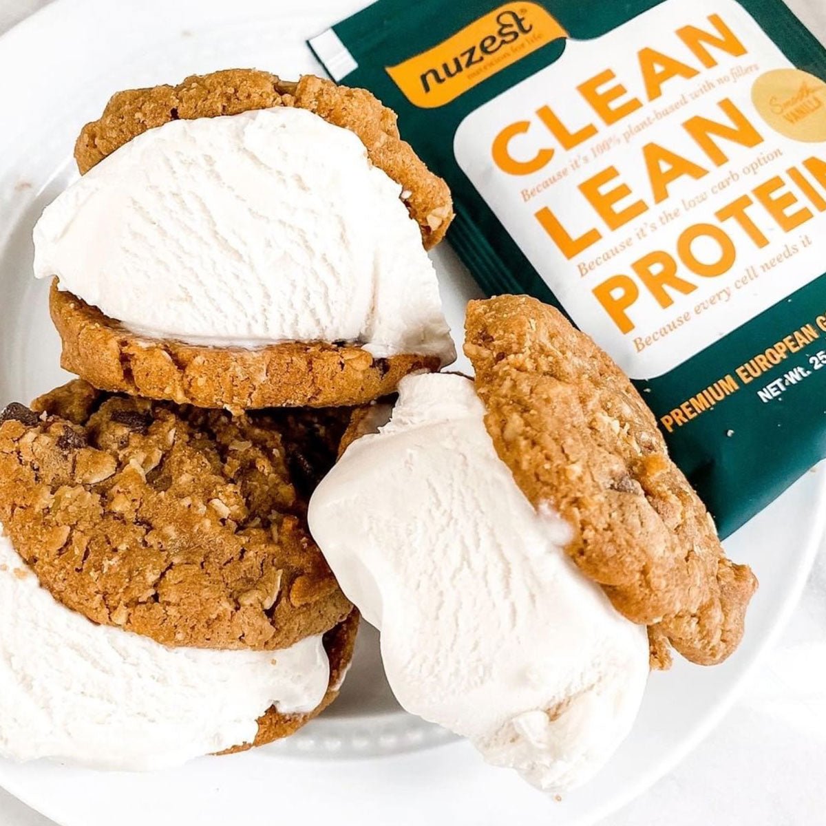 Easy Vegan Vanilla Ice Cream Sandwich