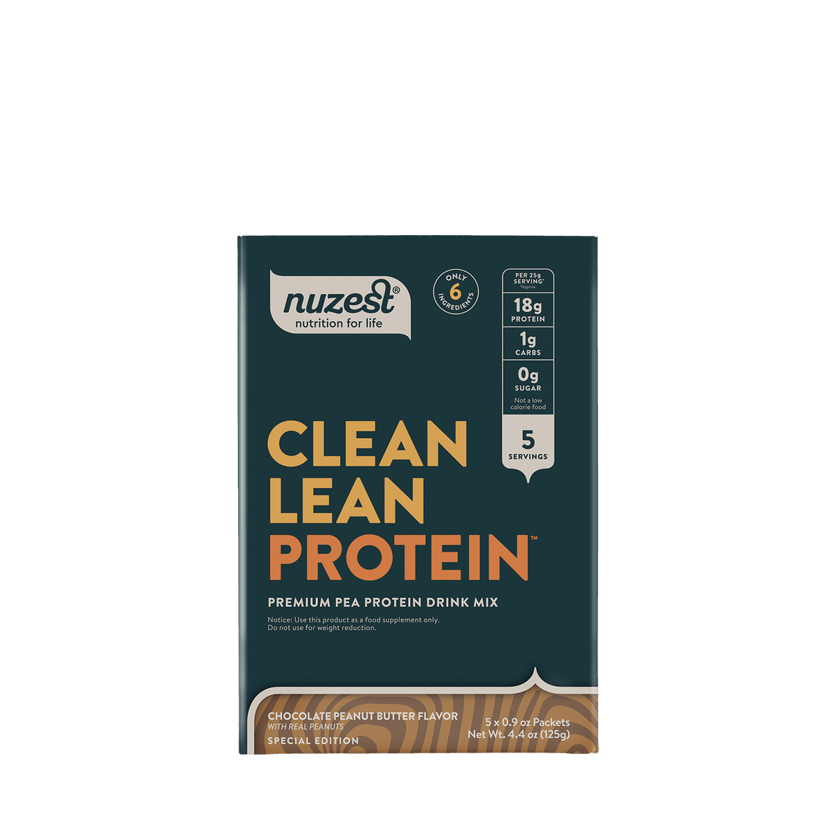 Nuzest - Clean Lean Protein Single Serves - Chocolate Peanut Butter 5 Count 19