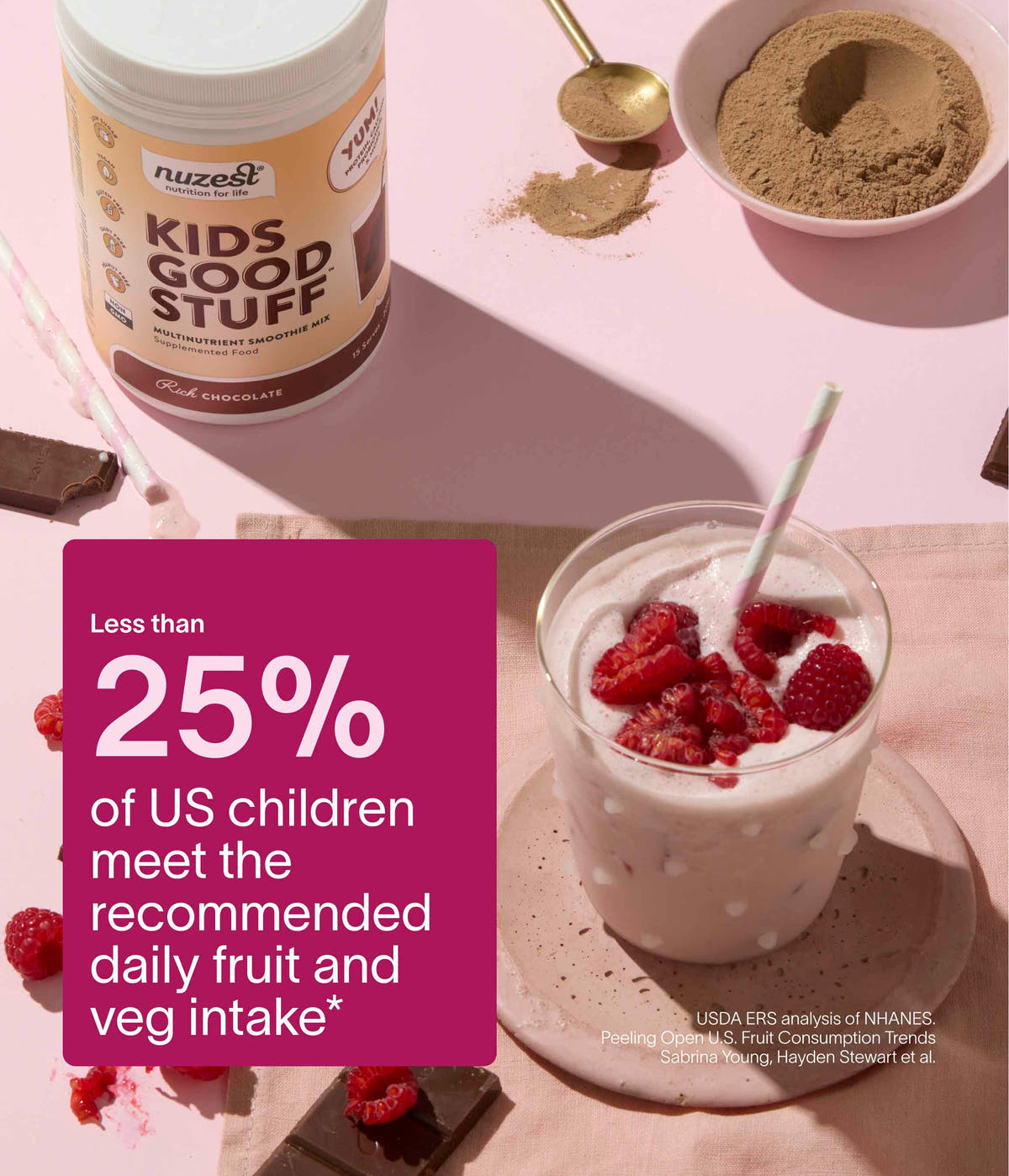 Nuzest - Kids Good Stuff Sachets - Rich Chocolate Single Serving 5
